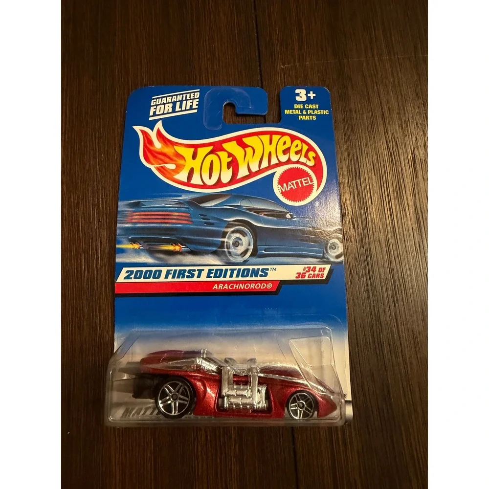 Hot Wheels 2000 First Editions Arachnorod Red Diecast Car 34/36 24398 NIP